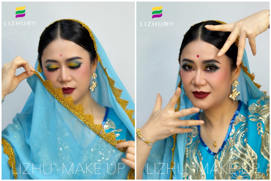 異域風(fēng)情印度妝，南寧彩妝形象造型學(xué)校作品